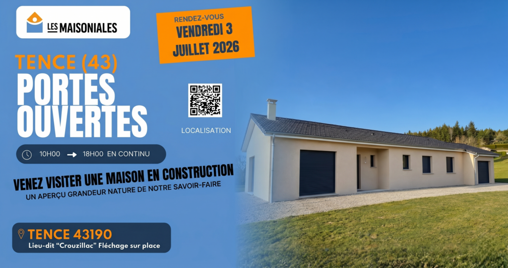🏠 Journée Portes Ouvertes— Vendredi 3 juillet 2026 à Tence (43)